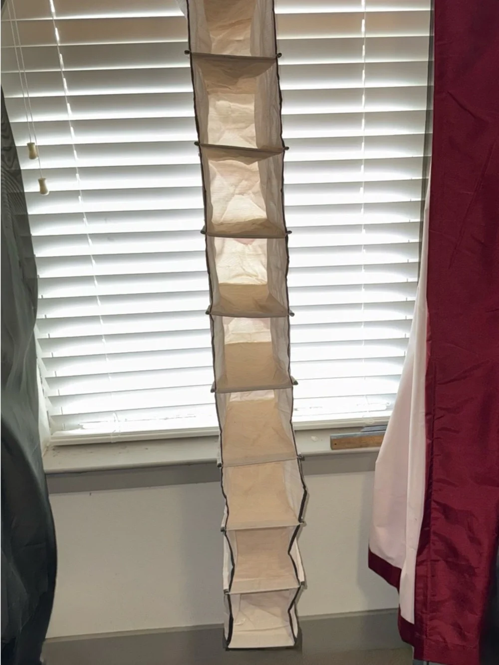 Hanging Closet Organizer Shelf - Cream Vertical Storage